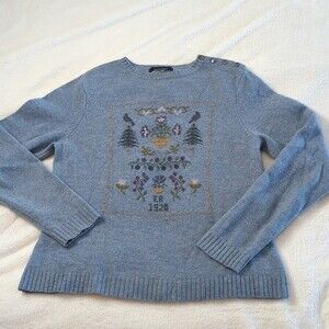 Eddie Bauer Vintage Sampler Sweater Size M Wool